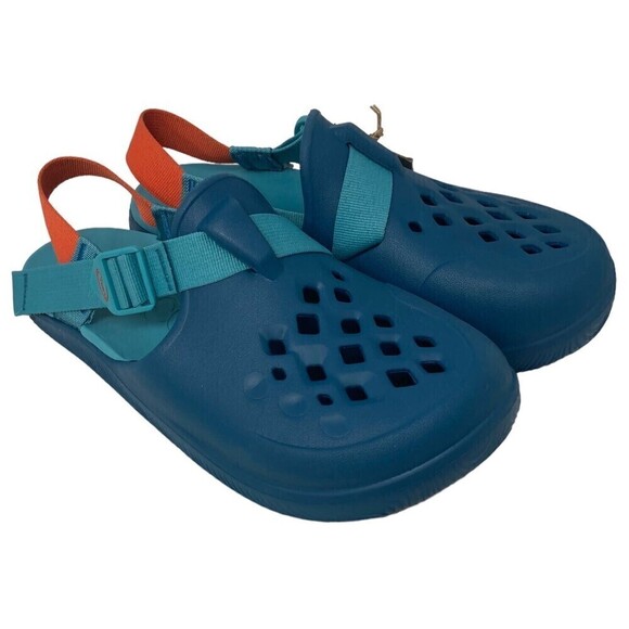 NEW Chaco Chillos Clogs Women's Size 11 Blue Orange Sandals Adjustable EU 42 - Picture 2 of 10